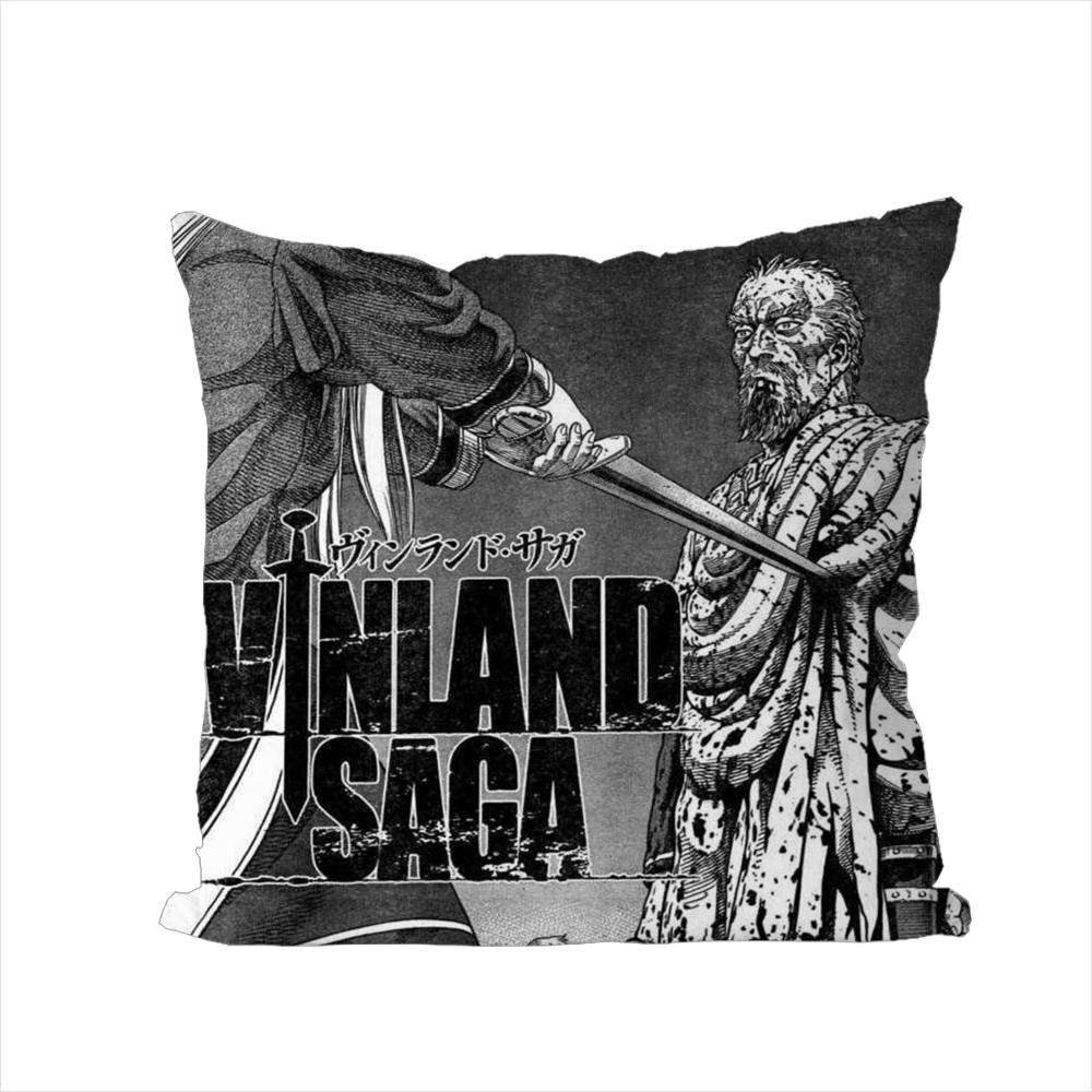 Anime VVinland Saga Pillow Case For Car Sofa Decorative Home Doublesided Print Plush Square Throw Pillow Cushion Cover