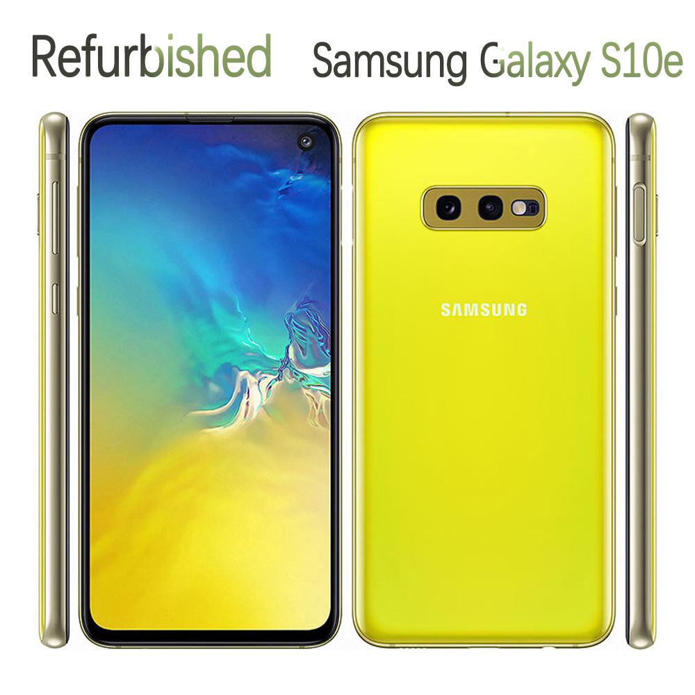 Восстановленный Samsung Galaxy S10E G970F G970U Оригинал Разблокированный Восьмиядерный 6 ГБ ОЗУ 128 ГБ ПЗУ 16 МП 5,8'' 3100 мАч Смартфон с одной/двумя SIM-картами