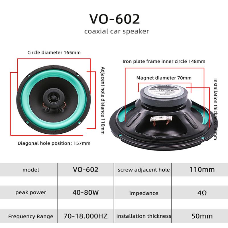 4/5/6,5-дюймовые автомобильные динамики Hi-Fi коаксиальный автомобильный сабвуфер универсальный автомобильный аудио музыка полный диапазон частот автомобильная стереоколонка