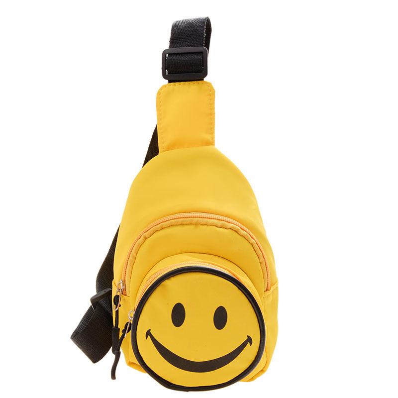Детская сумка 2024 года, новая сумка через плечо с милым иностранным смайликом, маленькая нагрудная сумка для мальчиков и девочек, мини-сумка-мессенджер