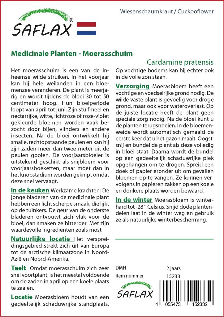 SAFLAX - Garden in the Bag - Cuckooflower - 100 seeds - With substrate in a fitting stand up bag - Cardamine pratensis