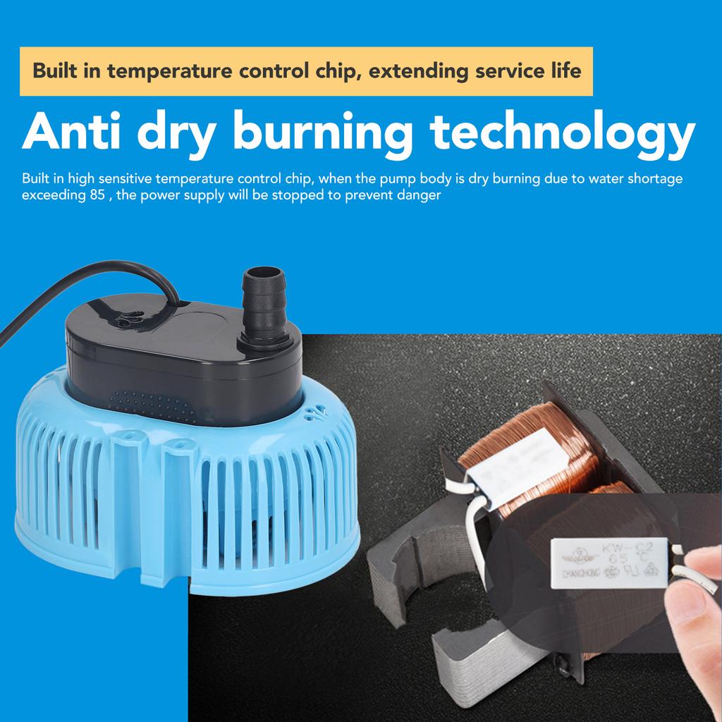 Pool Cover Pump 75W 850GPH Flow 10.5ft Lift Dry Burning Protection Submersible Pool Cover Drain Pump with 5m Water Hose 220V 50Hz