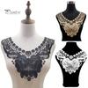 Women Lace Collar Hollow Flower Embroidered Trim Applique Colored Lace Neckline for DIY Sewing Wedding Dress Halloween Cosplay