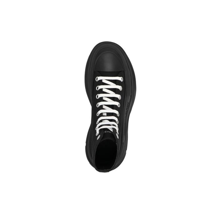 Alexander Mcqueen Кеды на платформе 'Black White' с канвасовым верхом Мужские 705659W4MV21000