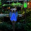 2Pcs Outdoor Solar Lamps with Light Sensor Automatic Charging Waterproof Flickering Flame Design Garden Solar Lights