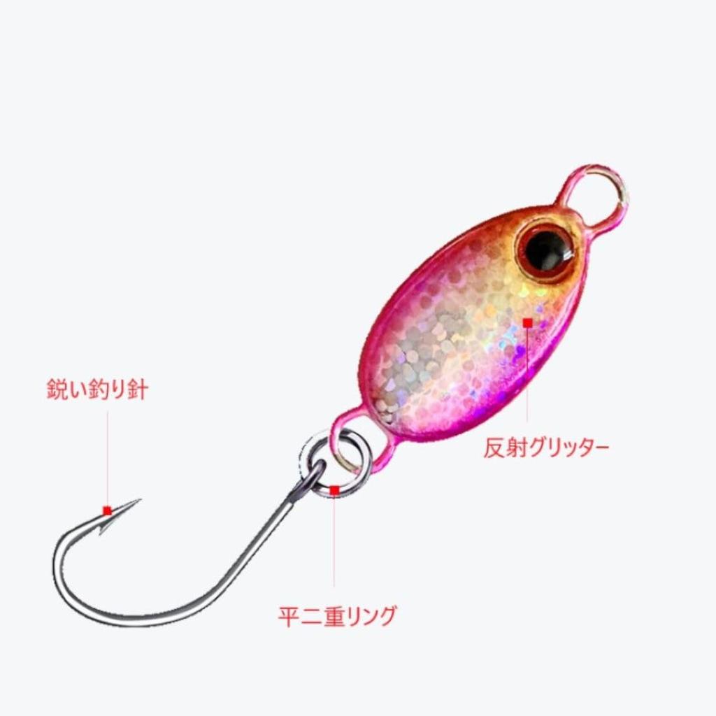 Овальные микро джиги, 2 г, 22 мм, Набор из 12 штук, Металлические джиги для джиггинга, Морской окунь, Ставрида, С покрытием (12 штук, Чехол в комплекте) [Параллельный импорт]