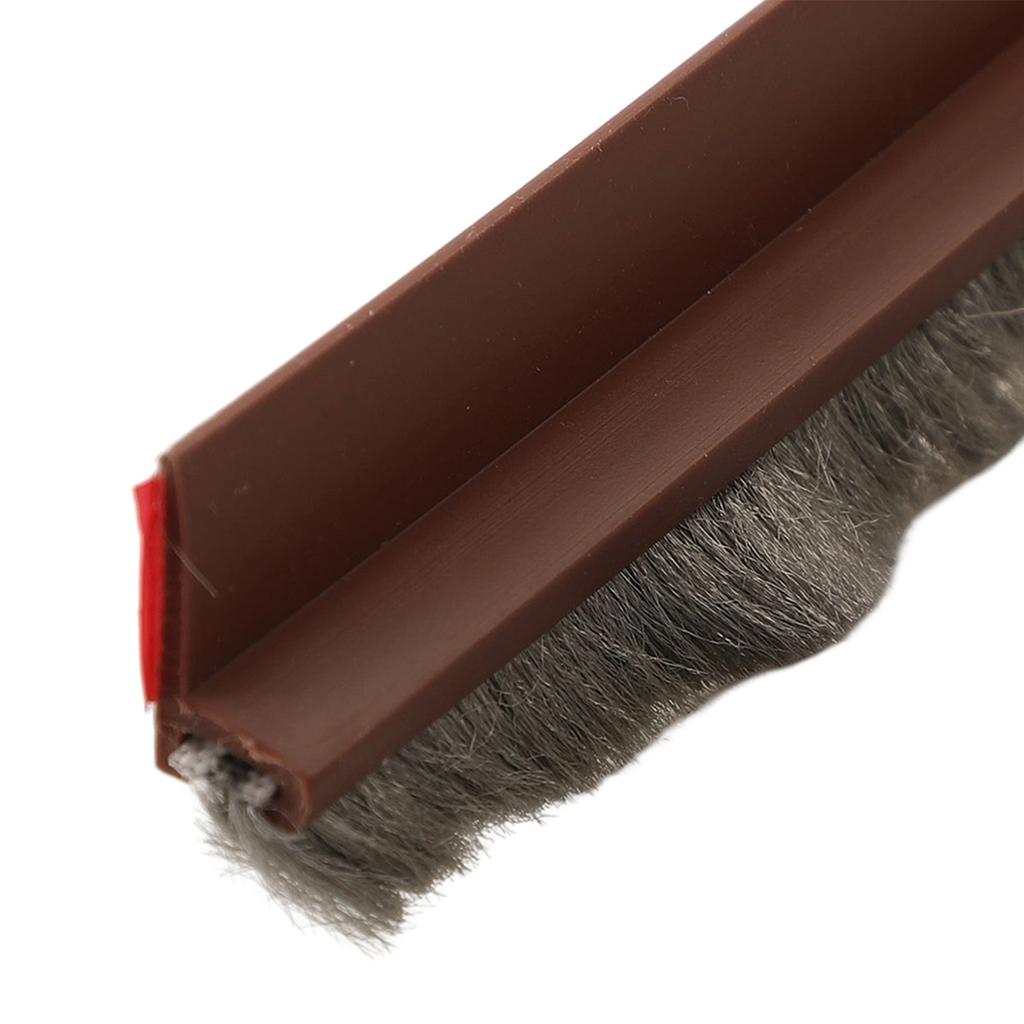 2 шт. уплотнительная полоса для нижней двери с щеткой, звукоизоляционная уплотнительная полоса, фурнитура, ветрозащитная, противохолодная, уплотнительная прокладка для дверного зазора 100 см