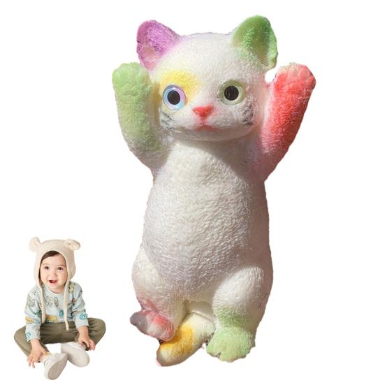 Реалистичная игрушка для кошек, сжимающая медленно отскакивающий мягкий TPR, снимает стресс и беспокойство