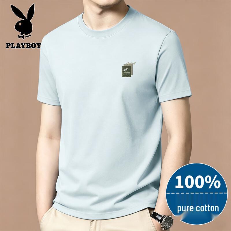 PLAYBOY Мужская хлопковая футболка с коротким рукавом