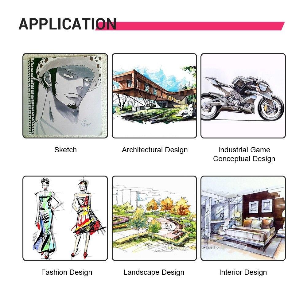 12/24/30/40/60/80 цветов, спиртовой маркер для эскизов, набор художественных маркеров с двойным наконечником для рисования и раскрашивания, подчеркивание