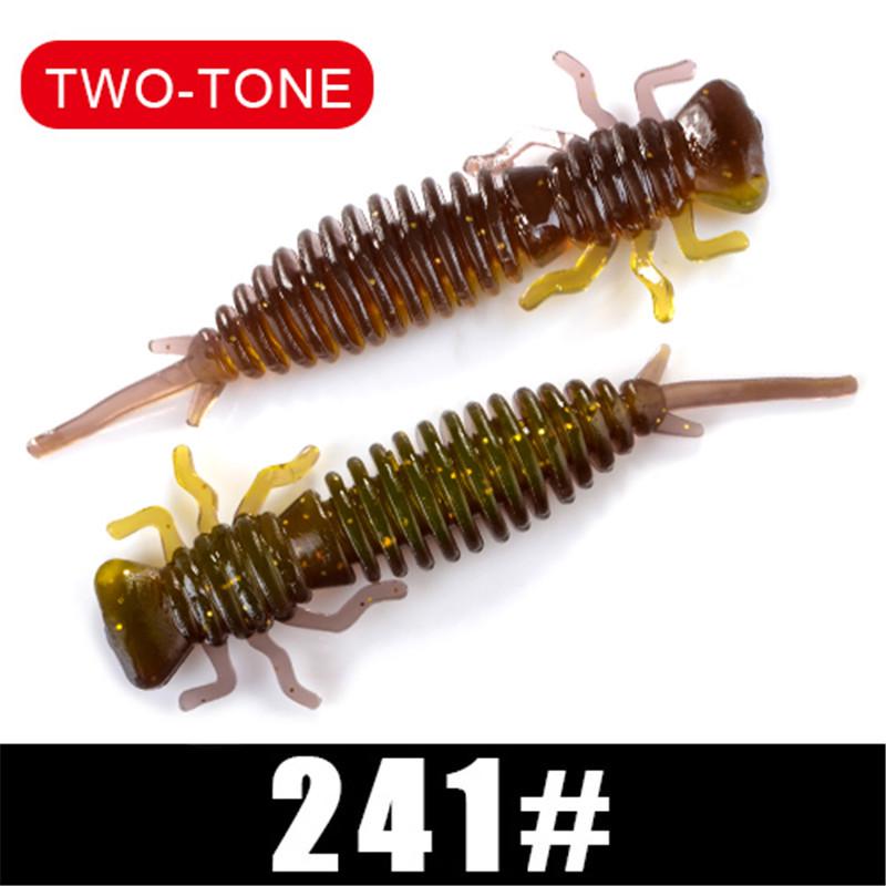 Мягкие приманки FISH KING Larva, 50 мм, 76 мм, 89 мм, искусственная приманка, рыболовная червь, силиконовая приманка для окуня, щуки, приманка для отсадки карпа, пластиковые приманки