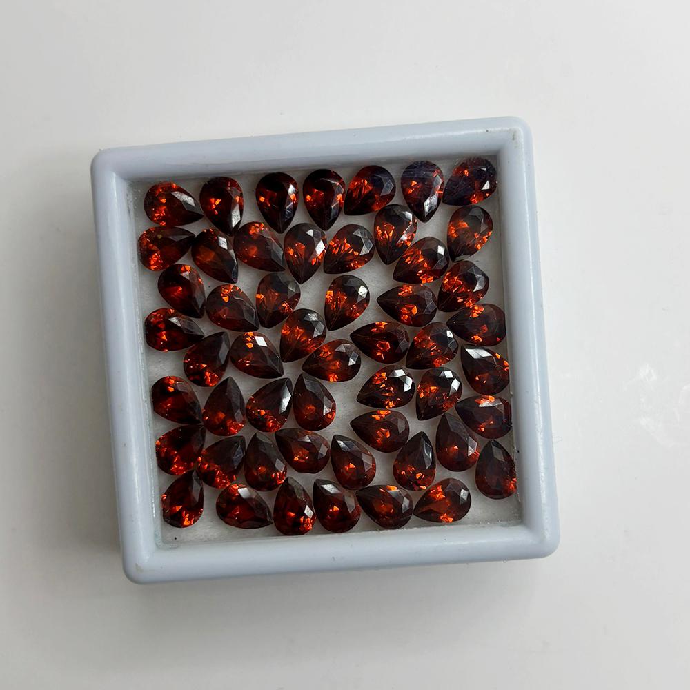 Natural Orange Sapphire Loose Gemstone Fire 7x5 mm 10.80 ct Pear Cut Lot September Birthstone Gift
