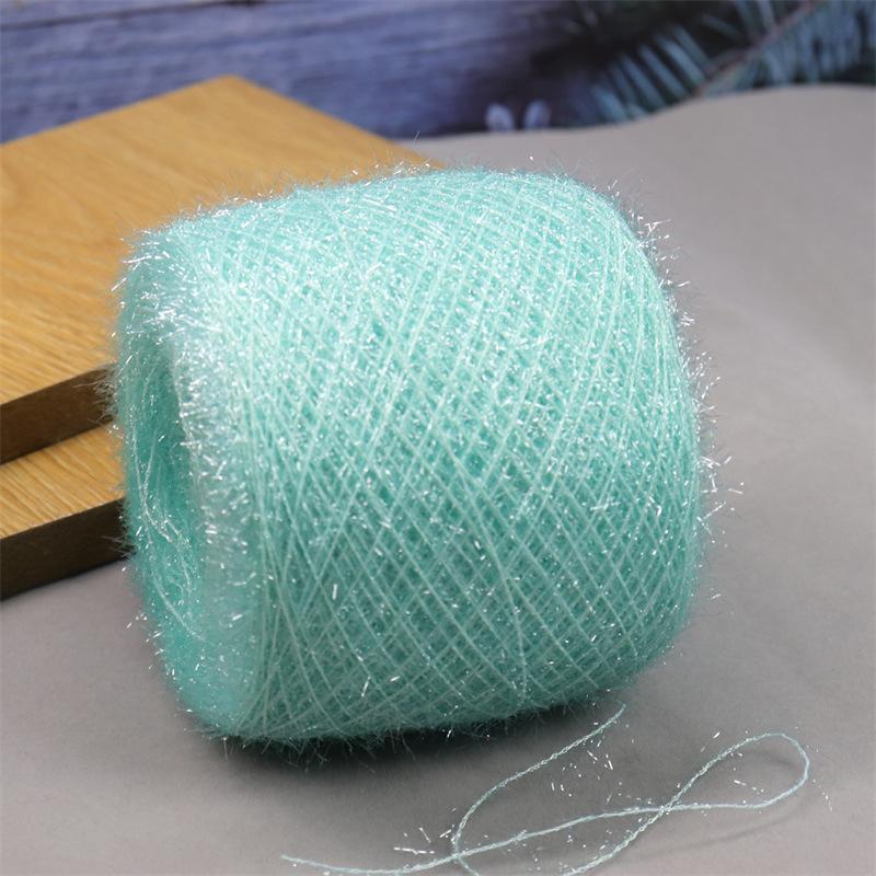 50 г/рулон пряжа для вязания своими руками блестящие декоративные аксессуары стеклянная пряжа швейные принадлежности для свитера шапки шарфа перчаток