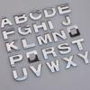 3D Metal Alphabet Silver Badge Chrome Silver Letters Numbers Logo Car Stickers Automobiles Car Stickers Decoration Accessories