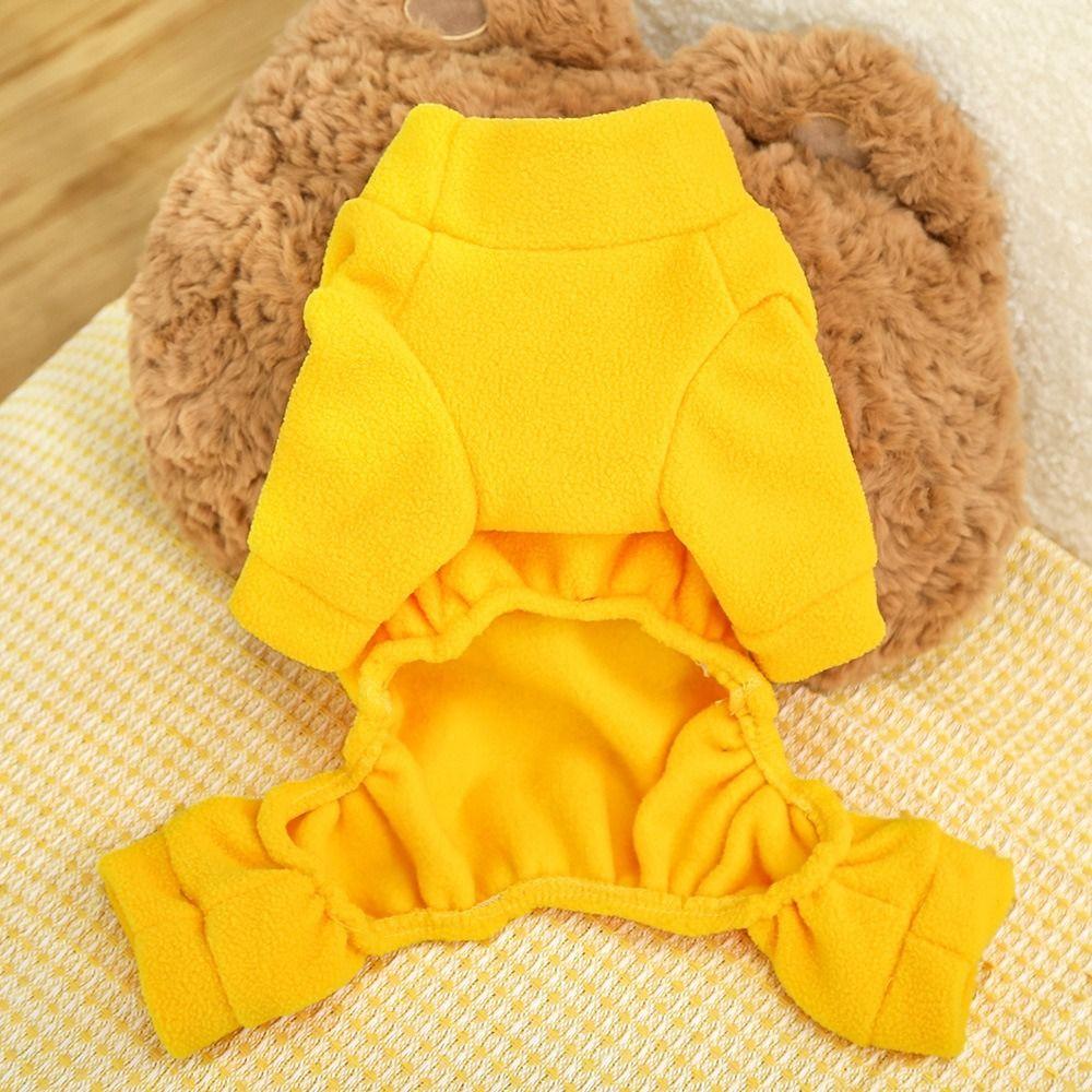 Зимняя одежда для собак с узором медведя, утолщенный базовый слой для собак, кошачья пижама для кошек и собак