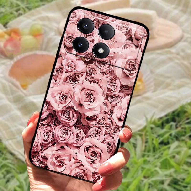 For Xiaomi Poco X6 Case Cover Poco X 6 X6 Pro 5G Silicone Soft Marble Black Bumper Funda Coque for Xiaomi Poco X6 Pro Protective