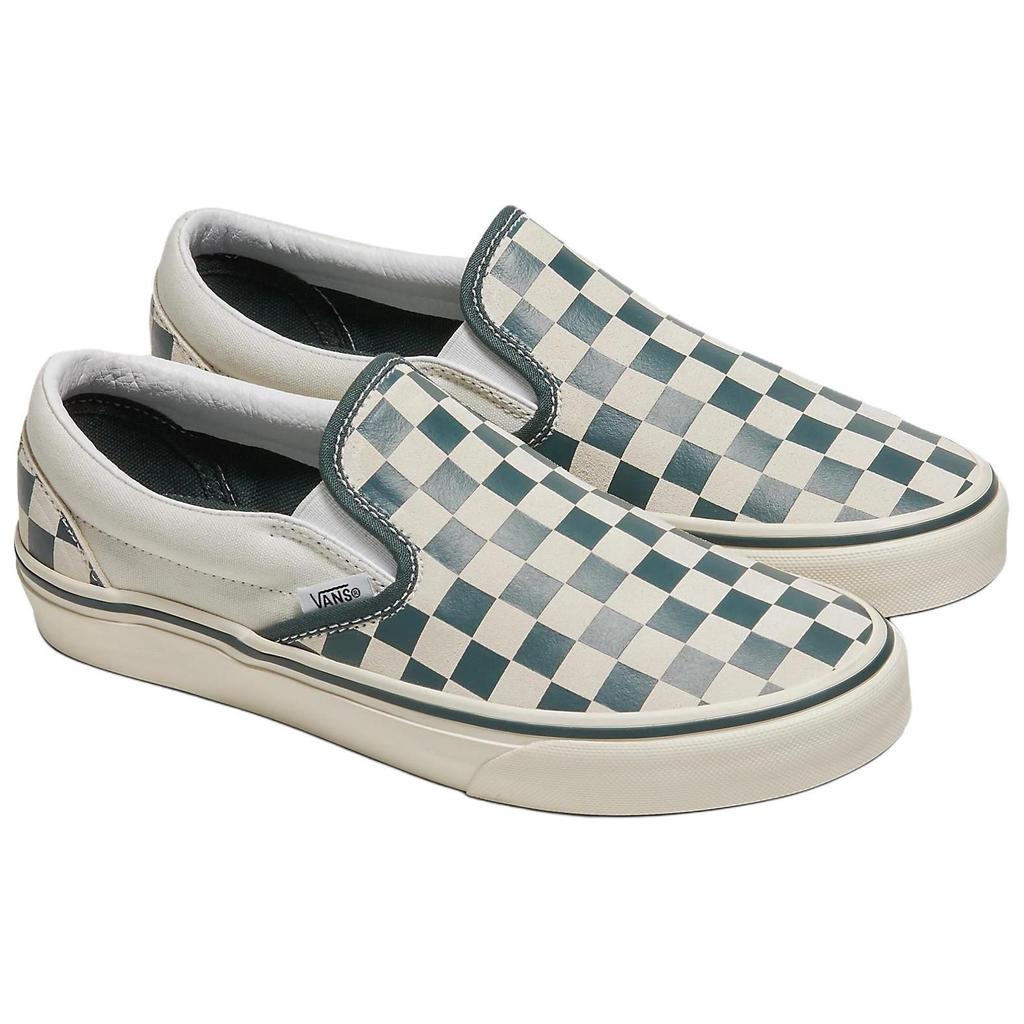 Vans Classic Slip-On Checkerboard - Green True White Unisex Sneakers VN000BVZBGN
