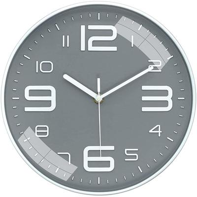Настенные часы 12" Бесшумные Кварцевые Декоративные Новейшие Настенные часы Бесшумные Классические часы Работающие от батарейки Круглые Легко читаемые для комнаты/дома