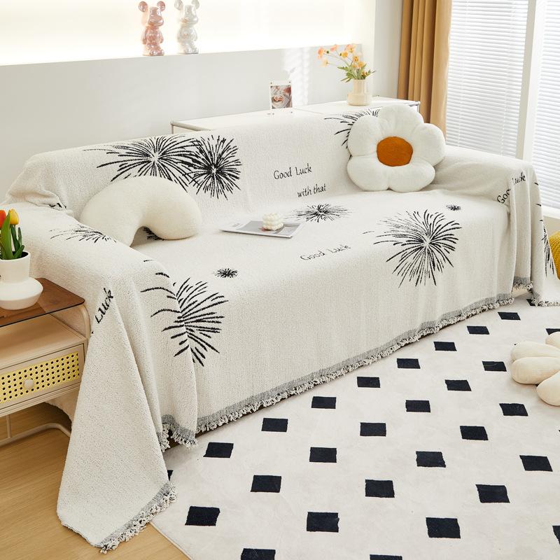Chenille Sofa Towel Four Seasons Universal Living Room Sofa Cover Double-Sided Non-Slip Sofa Cover Towel