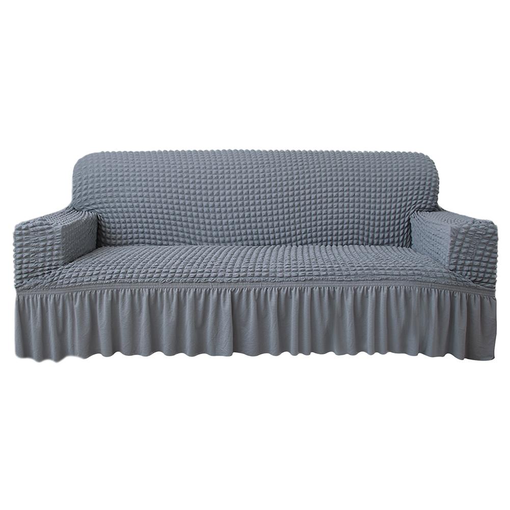Чехол для дивана с юбкой, универсальный, легко устанавливаемый, чехол для дивана в гостиную, моющийся, прочный, растягивающийся, защитный чехол для мебели