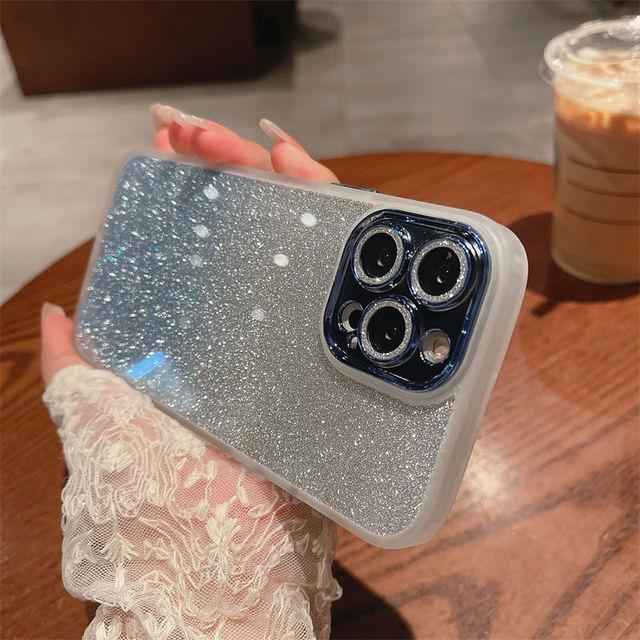 Роскошный блестящий чехол для телефона с градиентом для Iphone 14 13 12 11 Pro Max 14 Plus 14pro 11, противоударный защитный бампер, прозрачный чехол