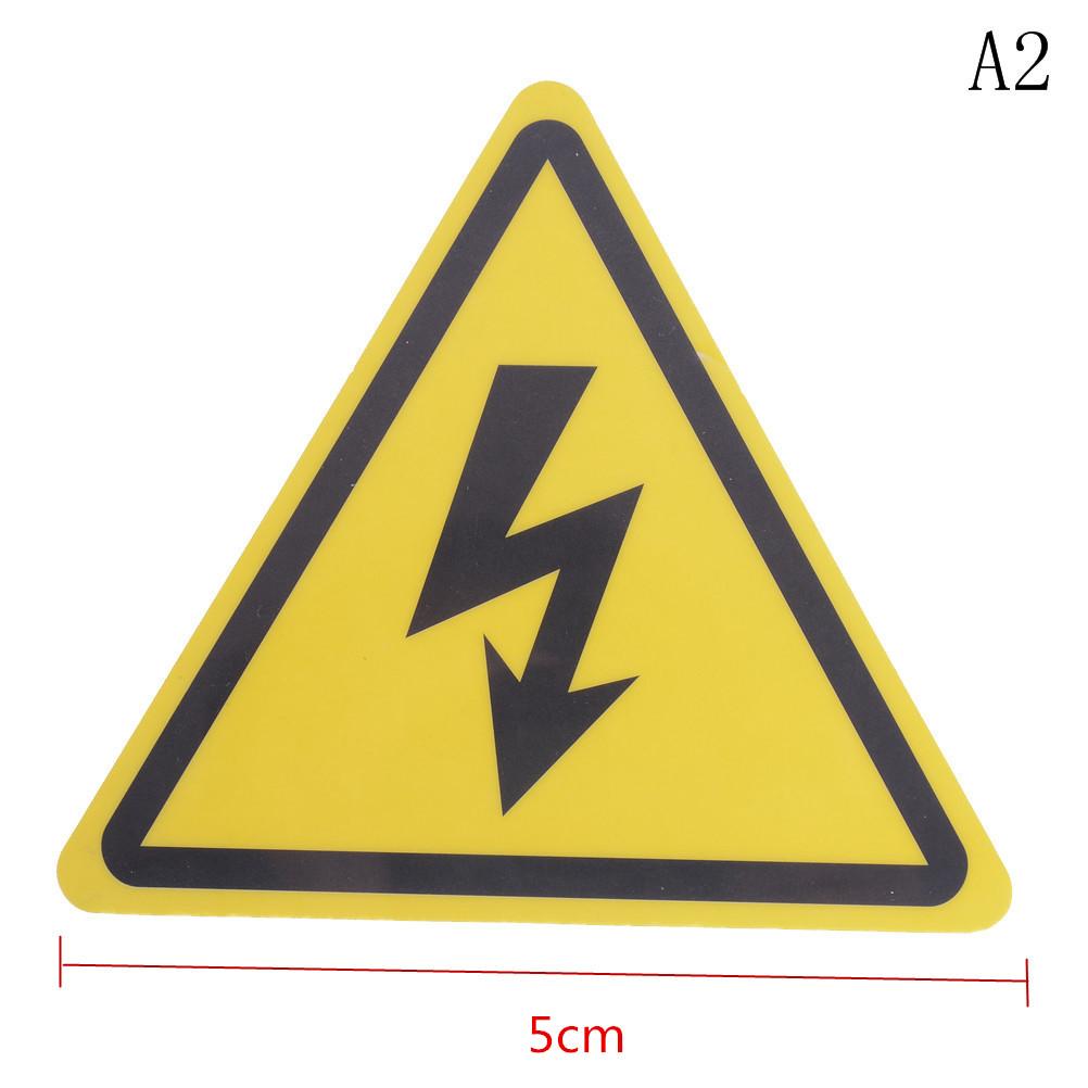 2PCS 3.6cm,5cm,8cm,10cm,15cm PVC Danger High Voltage Electric Warning Safety Label Sign Decal Sticker
