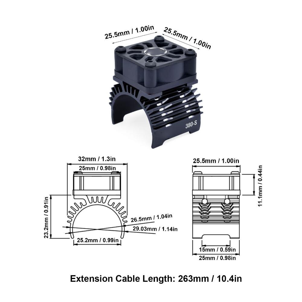 Aluminum Alloy RC Motor Cooling Fan Heatsink 8.4V RC Radiator Fan  RC Motor