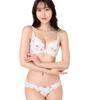 Chica Hurra Белый D70 Бюстгальтер и трусики Цветочный шифон Плюс Плюс Размер Плюс Размер Плюс Размер Плюс Размер Девичий бюстгальтер Женский комплект, 3/4 чашка, Ткань,