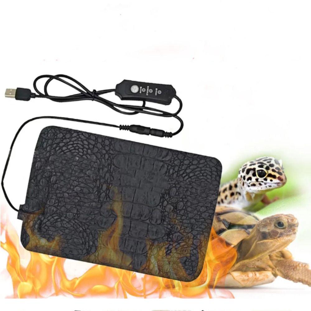 Водонепроницаемое электрическое одеяло для рептилий USB из искусственной кожи с подогревом для домашних животных, грелка для ящерицы, осень