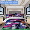 Deltarune Pattern Bedding,Quilt Set Quilt Cover Pillowcase Home Birthday Gift (1*duvet cover+2*pillowcase,without core)XSJT0917125