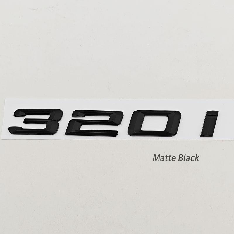 3D ABS Matte Black Car Letters Logo 320d 320i Emblem Sticker Rear Trunk Badge For BMW 320d 320i E90 E91 F30 F31 Auto Accessories ia2