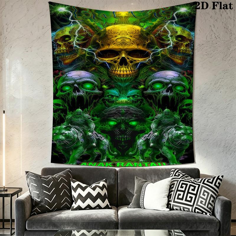 Reaper'S Fiery Journey Tapestry Wallmounted Background Cloth Homestay Soft Decoration Tapestry Background Wall Hanging Cloth