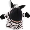 Zebra Finger Puppet with Mouth Opening Soft Plush Hand Puppet for Kindergarten Kids Parent-Child Interaction Puppet Theater Toy