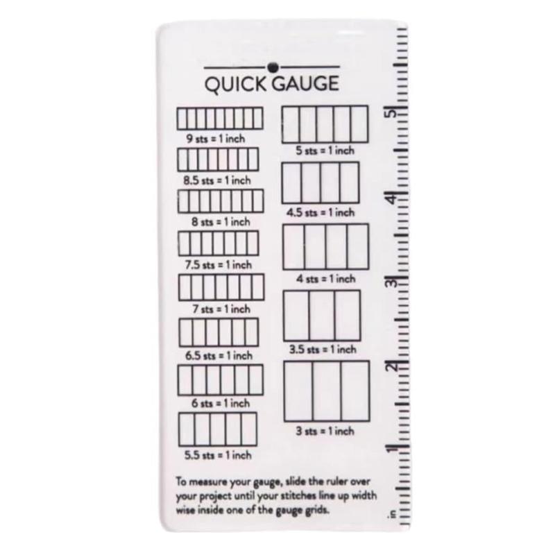 Пластиковая линейка для вязания для быстрого измерения петель и рядов, инструмент для рукоделия для вязальщиков крючком и спицами и любителей пряжи