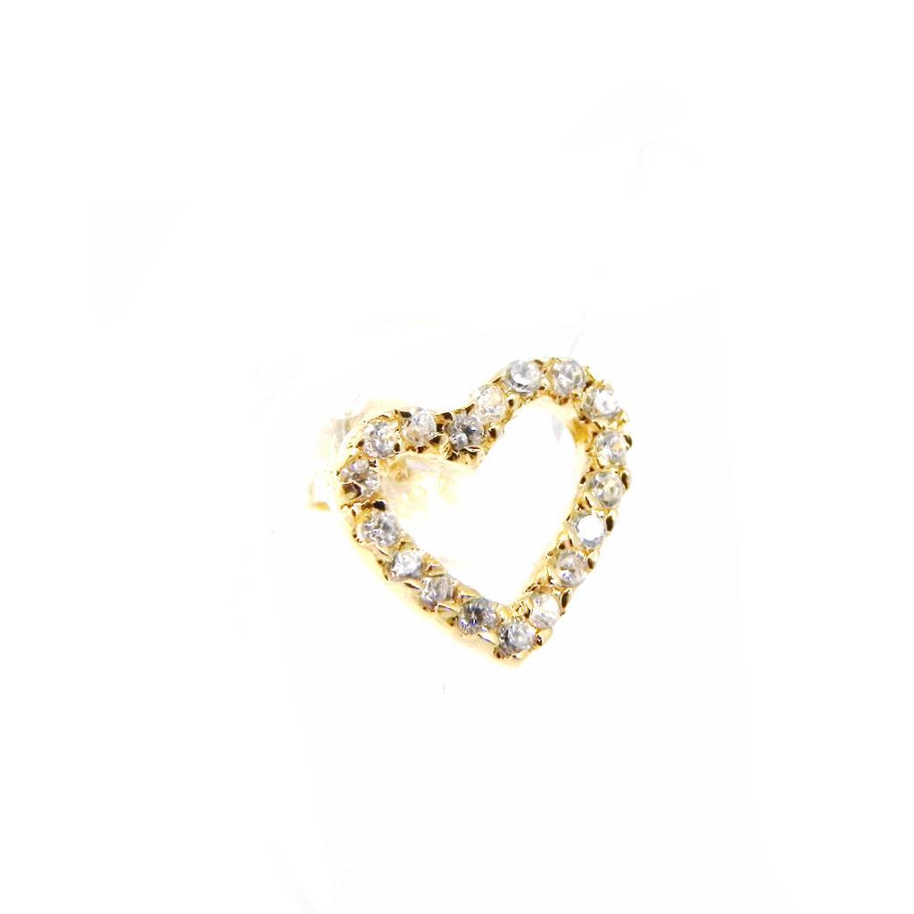 Les Trésors De Lily [G9420] - 'Love Divine' Gold Plated Earrings White Gold