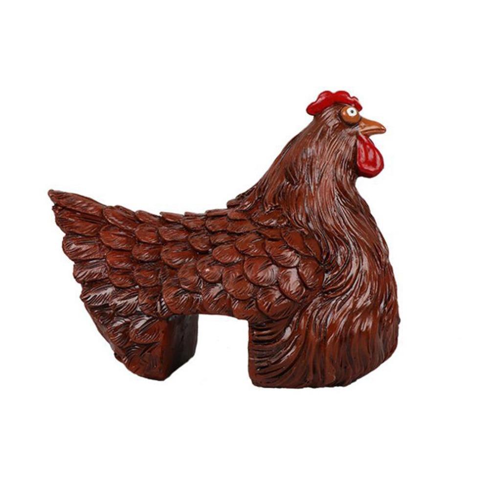 Разноцветные мультяшные фигурки цыплят Статуэтка цыпленка для поделок Креативное украшение-забор Для дома и улицы