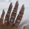 (SU)Fashion Women's Alloy Bohemian 15pcs Suit Ornament Ring