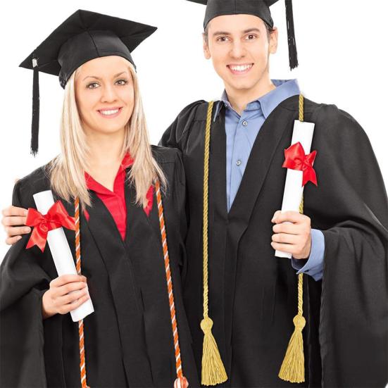 Форма бакалавра 2025 года с золотыми висячими ушами и шляпой-шипом унисекс для выпускного фотосессии