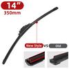 Двойная резиновая полоса Щетка стеклоочистителя автомобиля J-крючок U-образный универсальный бескаркасный автомобильный стеклоочиститель 14 "16" 18 "19" 20 "21" 22 "24" 26“