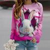 Fall Autumn Women'S Fashion O Neck Long Sleeve T-Shirt Loose Clothes Wall Hole Print T Shirt