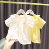 Summer Girls T-shirt New Children's Baby Cute Flower Sweet Casual Short-sleeved Top Little Girl Cotton Bottoming Shirt Kids