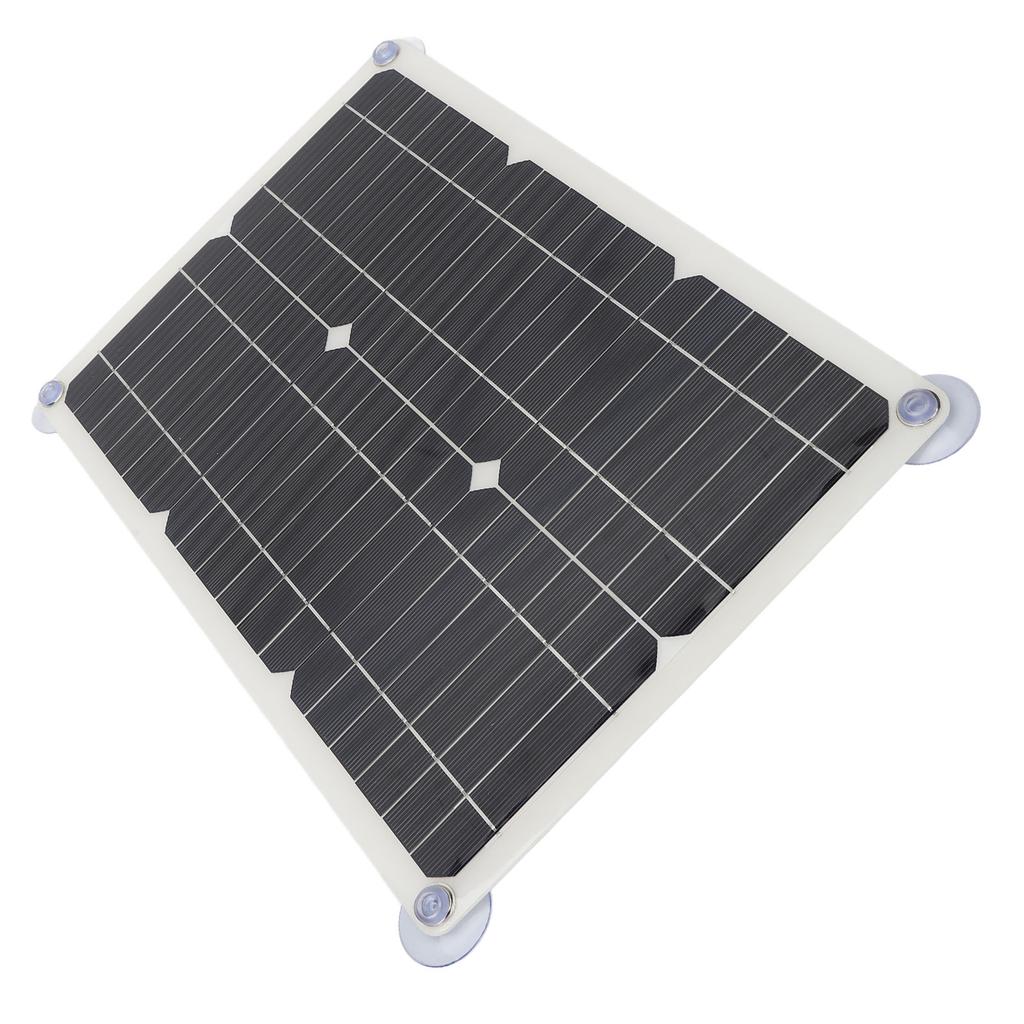 100W 18V Solar Battery Trickle Charger Maintainer Portable USB Controller Monocrystalline Panel Charging Kit 42 X 28cm