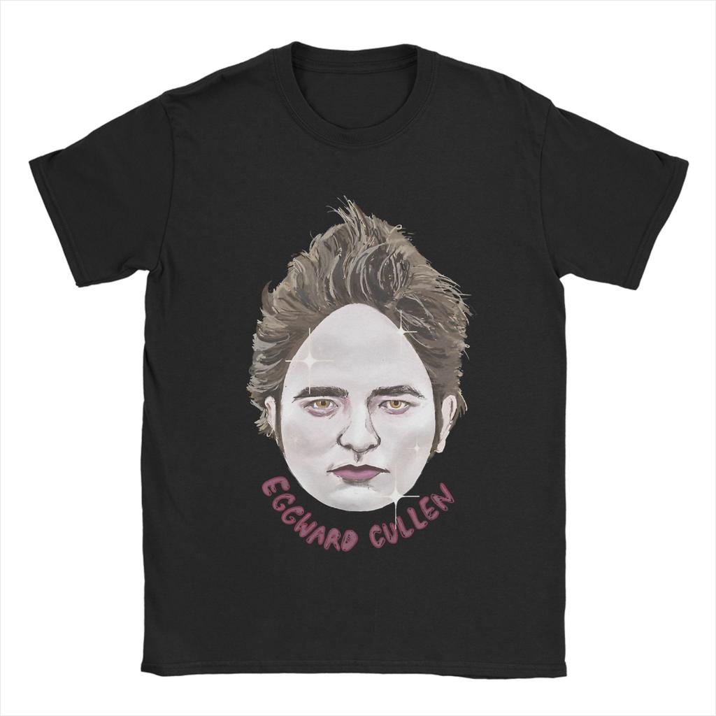 Twilight Eggward Edward Cullen T Shirts Cotton Crazy T-Shirt O Neck Meme Parody Humor Tee Shirt Short Sleeve Clothes Gift Idea