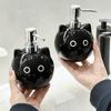 480Ml Ceramic Soap Dispenser Black Cat Design Lead-Free Soap Holder