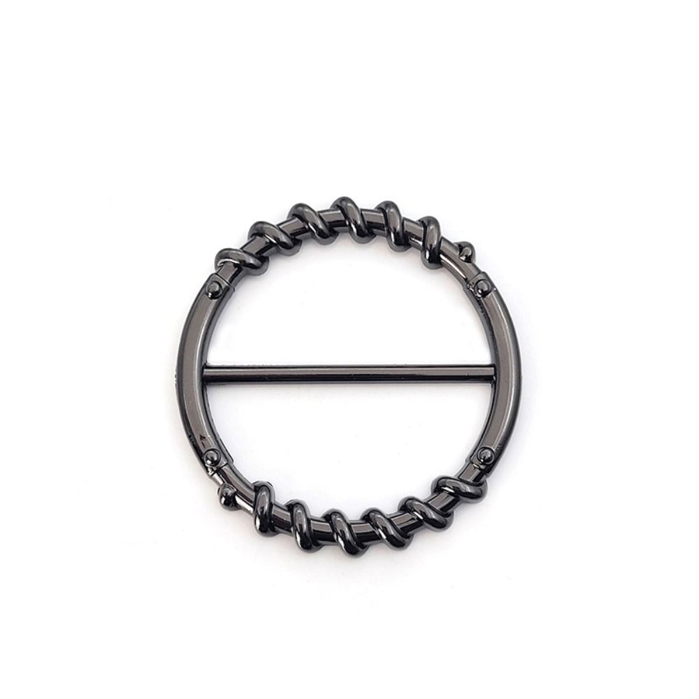 Hijab Scarf Clip Clothing Corner Knotted Buckles Round Metal Scarf Buckle Girls