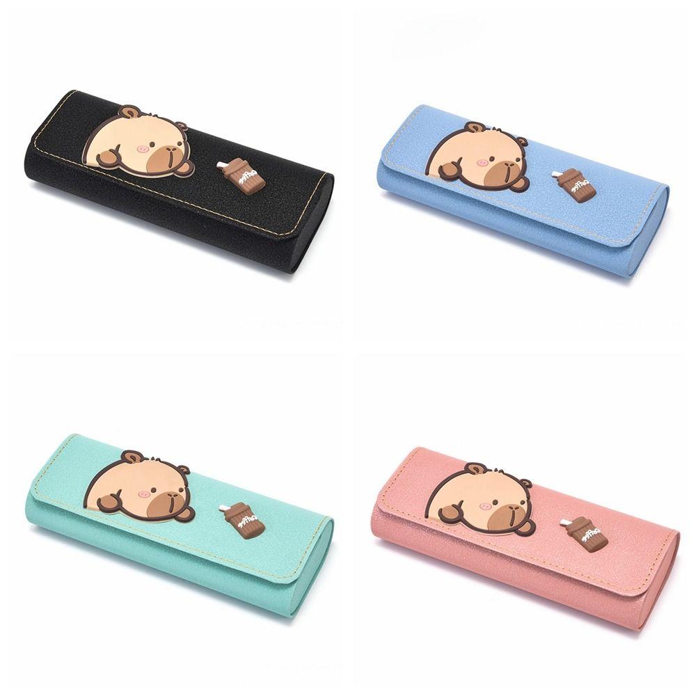 PU Leather Printing Glasses Case Printed Eyeglasses Holder Capibara PU Glasses Box Outdoor