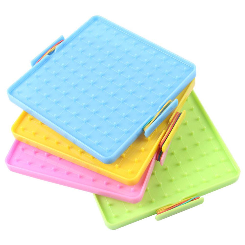 16x16cm Nails Board Elastic Geoboard Kids Double Peg Teaching