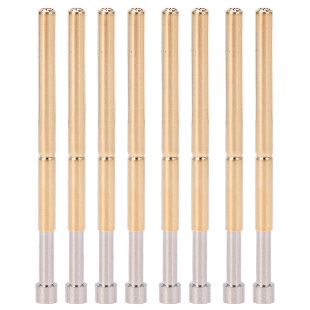 100pcs Spring Test Pogo Pin Concave Head Type Brass Material 2.02mm 0.1in Tube Diameter 33.35mm 1.3in PCB Testing Pins