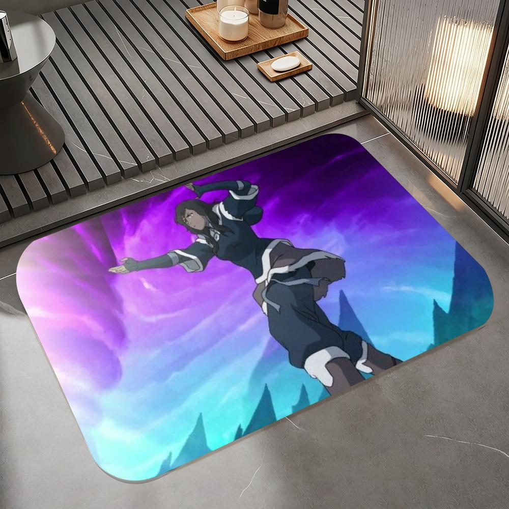 Anime T-The Legend Of Korras Floor Mat Diatomite Bath Mat, Quick Dry Absorbent Non-Slip Door Mat
