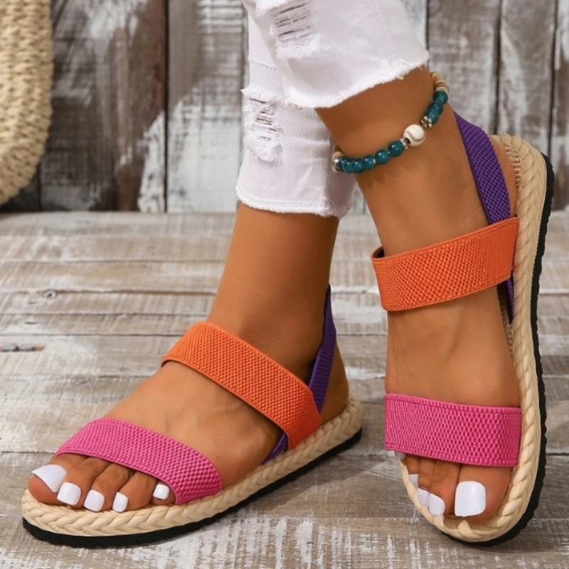 Модные плоские сандалии Новые популярные летние нескользящие износостойкие сандалии Zapatos Mujer